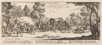 コーチへの攻撃 作： Gerrit van Schagen after Jacques Callot