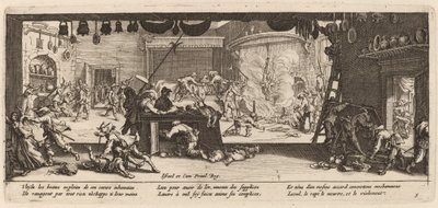 大きな農家の略奪 作： Gerrit van Schagen after Jacques Callot