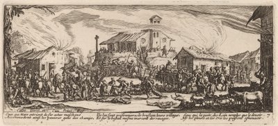 村の略奪と焼き討ち 作： Gerrit van Schagen after Jacques Callot