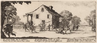 略奪のシーン 作： Gerrit van Schagen after Jacques Callot