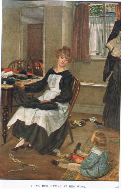 私は彼女が仕事場で座っているのを見た 作： Gertrude E. Demain Hammond