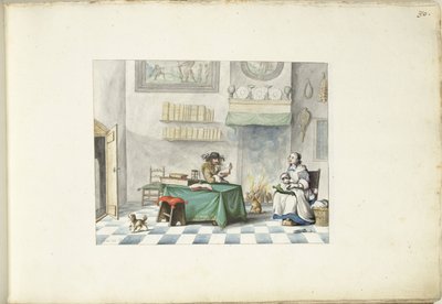 女性に朗読する紳士 作： Gesina ter Borch (signed by artist)