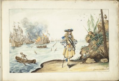 ハリッジの海岸のモーセ 作： Gesina ter Borch (signed by artist)
