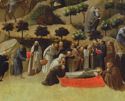 セバイドの詳細、聖人の死、1410年頃（パネル上のテンペラ） 作： Gherardo Starnina