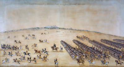 スキナーの馬の第1連隊は、一般的なレビューから戻ってきました。 作： Ghulam Ali Khan