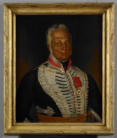 ジェームズ・スキナー中佐（1778-1841）1836年頃（キャンバスに油彩） 作： Ghulam Husayn Khan
