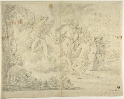 アブラハムのイサクの犠牲 作： Giacinto Calandrucci