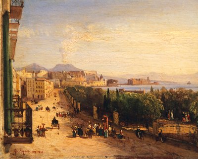 ナポリのキアイアのリビエラ（Riviera di Chiaia) 作： Giacinto Gigante