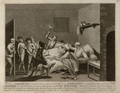 若いロワセロールは、処刑のために独房から連れ出されます。 作： Giacomo Aliprandi
