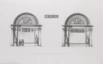シェレメーチエフ宮殿のデザイン、オスタンキノ、c。 1796 作： Giacomo Antonio Domenico Quarenghi