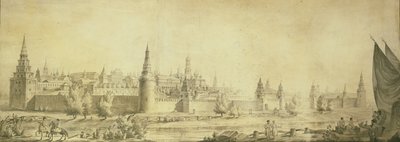 18世紀末、1790年代末までのモスクワクレムリンのパノラマビュー 作： Giacomo Antonio Domenico Quarenghi