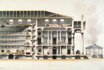 サンクトペテルブルク帝国ボリショイカメニー劇場、19世紀初頭 作： Giacomo Antonio Domenico Quarenghi