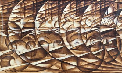 ダイナミックな拡大とスピード 作： Giacomo Balla