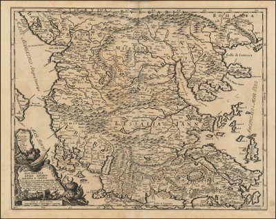 1684年、ジャコモ・カンテッリ・ダ・ヴィニョーラによるテッサリアとマケドニアの地図 作： Giacomo Cantelli