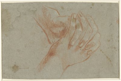 組んだ2つの手 作： Giacomo Cavedone (attributed to)