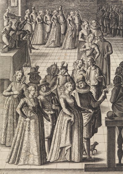 パーティーやダンス...、約。 1610年。 作： Giacomo Franco