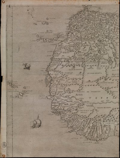 アフリカ地図 作： Giacomo Gastaldi