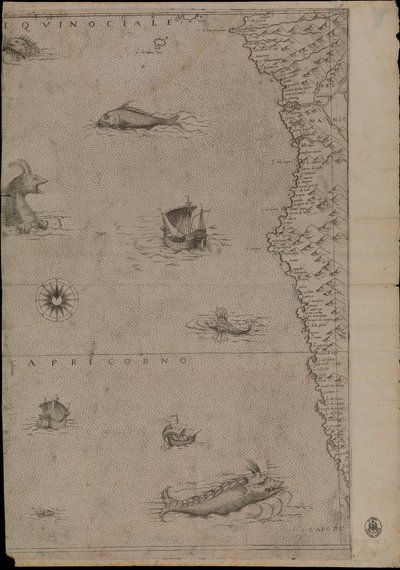 アフリカ地図 作： Giacomo Gastaldi