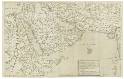 インドと東南アジアの地図。アジアの第三部の絵、1561 作： Giacomo Gastaldi