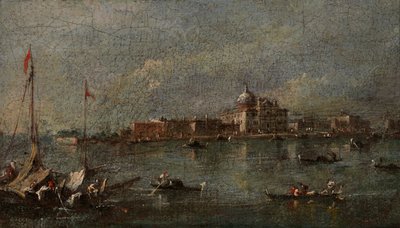 ベネチアン シーン、18 世紀後半から 19 世紀初頭。 作： Giacomo Guardi