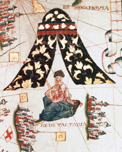 タルタルの王（ミニチュア、1563年頃 作： Giacomo Maggiolo