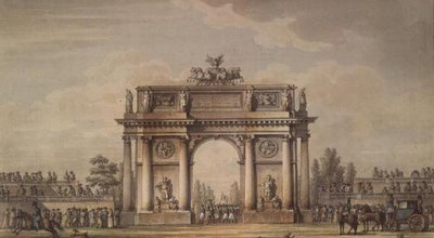 観客席のあるサンクトペテルブルクのナルバ門の様子 作： Giacomo Quarenghi