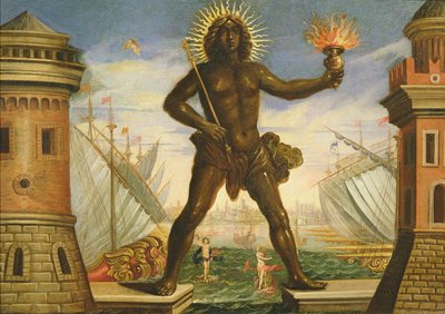 プロローグ：ロードス島の巨像のある港（油彩・キャンバス 作： Giacomo Torelli