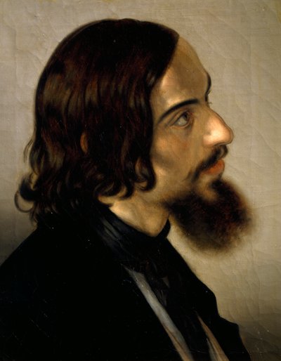 ジョヴァンニ・トレクールによる画家スカムッツァの肖像（1812-1882） 作： Giacomo Trecourt
