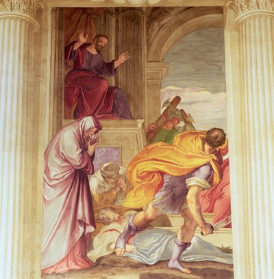 聖母の殺害（フレスコ画） 作： Giambattista (1526 78) Zelotti