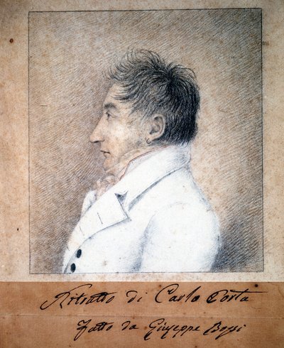 G.バッシによるカルロ・ポルタ（1775～1821年）の肖像。 作： Giambattista Bassi