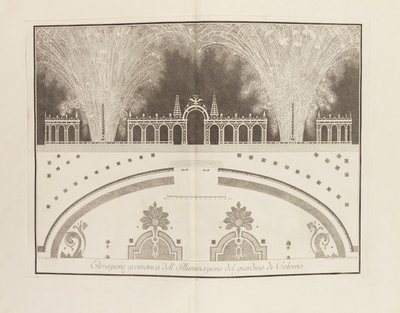 1769年、パルマ公フェルディナンドと大公夫人の結婚を記念して行われた祭り。 作： Giambattista Bodoni
