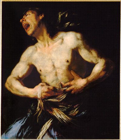 カトーの自殺（キャンバスに描かれた絵） 作： Giambattista Langetti