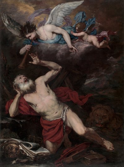 聖ジェロームのビジョン、1660年頃 作： Giambattista Langetti