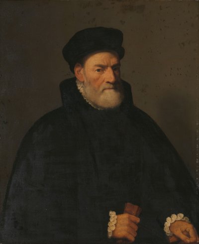 老人の肖像、おそらくベルチェッリーノ・オリバッツィ、ベルガモの上院議員 作： Giambattista Moroni (attributed to)