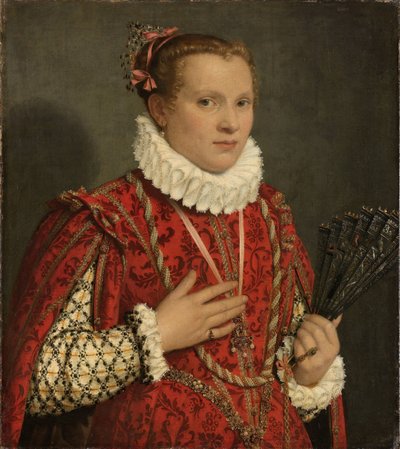 若い女性の肖像画 作： Giambattista Moroni