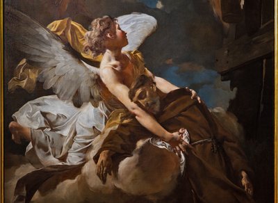 聖フランシスのエクスタシー、詳細 作： Giambattista Piazzetta