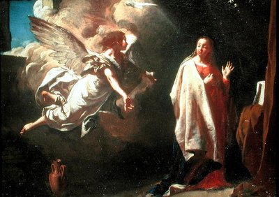 受胎告知」（油彩・キャンバス） 作： Giambattista Piazzetta