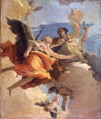 美徳と貴族の寓意 作： Giambattista Tiepolo