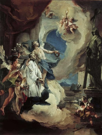 栄光の聖アロイシウス・ゴンザガ、c。 1725年。 作： Giambattista Tiepolo