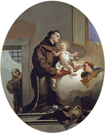 幼児のイエスとパドヴァの聖アントニウス、1767-1769 作： Giambattista Tiepolo