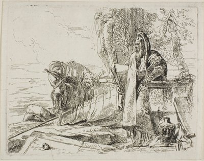 カプリッチより「立つ哲学者と二人の人物」 作： Giambattista Tiepolo