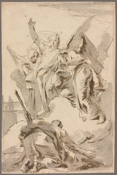 アブラハムに現れる3人の天使 作： Giambattista Tiepolo