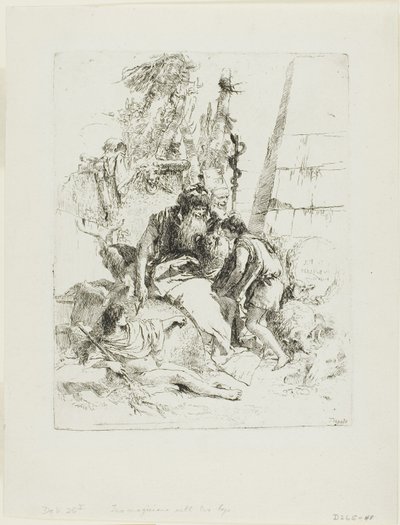 スケルツィより 二人の魔術師と二人の少年 作： Giambattista Tiepolo