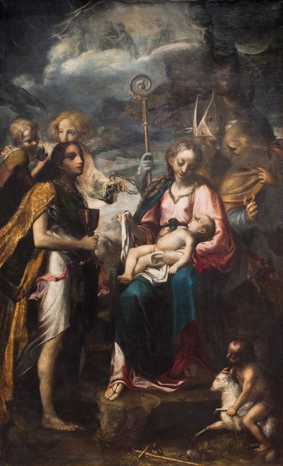 聖母子と受難の神秘 作： Giambattista Tinti