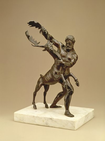 ヘラクレスとアルカディアン鹿（ブロンズ） 作： Giambologna