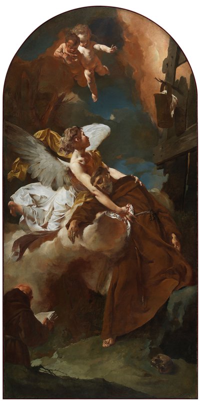 エクスタシーのアッシジの聖フランシス、c。 1729。 作： Giovanni Battista Piazzetta