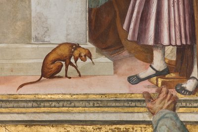 中央身廊、北側第5スパン、神殿への奉納、ジャン・フランチェスコ・ベンボ 作： Gian Francesco Bembo
