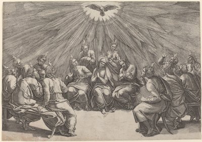 ペンテコステ 作： Gian Jacopo Caraglio after Raphael