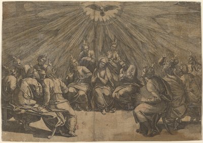 ペンテコステ 作： Gian Jacopo Caraglio after Raphael