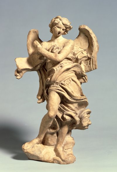エンゼル・オブ・ザ・スーパーサブスクリプション、1668-69年（低燃焼粘土） 作： Gian Lorenzo Bernini